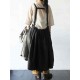 Plus Size Retro Japanese Style Cotton Apron Dress