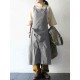 Plus Size Retro Japanese Style Cotton Apron Dress