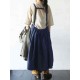 Plus Size Retro Japanese Style Cotton Apron Dress