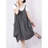 Plus Size S-5XL Casual Loose Sleeveless Baggy Dress with Pockets