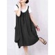 Plus Size S-5XL Casual Loose Sleeveless Baggy Dress with Pockets