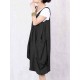 Plus Size S-5XL Casual Loose Sleeveless Baggy Dress with Pockets