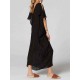 Plus Size V-neck Holiday Women Kaftan Baggy Dress