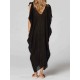 Plus Size V-neck Holiday Women Kaftan Baggy Dress