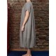 Plus Size Vintage Crew Neck Short Sleeve Baggy Dress