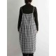 Plus Size Vintage Plaid Spaghetti Straps Women Dress
