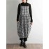 Plus Size Vintage Plaid Spaghetti Straps Women Dress