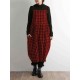 Plus Size Vintage Plaid Spaghetti Straps Women Dress