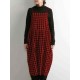 Plus Size Vintage Plaid Spaghetti Straps Women Dress