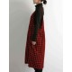 Plus Size Vintage Plaid Spaghetti Straps Women Dress