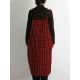 Plus Size Vintage Plaid Spaghetti Straps Women Dress