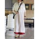 Plus Size Women Causal Crew Neck Long Sleeve Side Split Shirt Dress