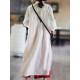 Plus Size Women Causal Crew Neck Long Sleeve Side Split Shirt Dress