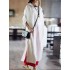 Plus Size Women Causal Crew Neck Long Sleeve Side Split Shirt Dress