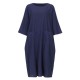 Plus Size Women Loose Baggy Casual Solid Batwing Long Shirt Dress