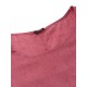 Plus Size Women Pure Color Crew Neck Loose Short Sleeve Dress