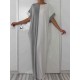 Plus Size Women Two-tone Patchwork Kaftan Maxi Dress