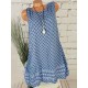 Polka Dot Sleeveless Summer Plus Size Dress