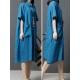Ramie Solid Color Pocket Short Sleeve Shirts Dress Ramie Solid Color Pocket Short Sleeve Shirts Dress