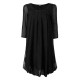 Ruffles Elegant Solid Color Chiffon A-Line Mini Dress For Women