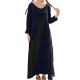 S-4XL Casual Women Color Patchwork Long Sleeve Dress