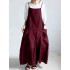 S-5XL Casual Spaghetti Straps Solid Color Maxi Women Dress