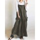 S-5XL Casual Spaghetti Straps Solid Color Maxi Women Dress