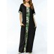 S-5XL Women Casual Long Dress Camouflage Printed Dresses