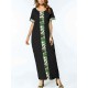 S-5XL Women Casual Long Dress Camouflage Printed Dresses