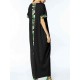 S-5XL Women Casual Long Dress Camouflage Printed Dresses