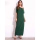 Sexy Women Casual Off Shoulder Pure Color Maxi Long Dresses