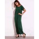 Sexy Women Casual Off Shoulder Pure Color Maxi Long Dresses