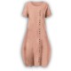 Solid Color Button Short Sleeve Casual Plus Size Dress