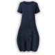 Solid Color Button Short Sleeve Casual Plus Size Dress