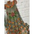 Tie Dyeing Flowers Sleeveless Plus Size Dress