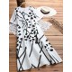 V-neck Printed Short Sleeve Wowen Casual Dress