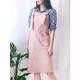 Vintage Cotton Linen Japanese Style Pure Color Aprons Dress with Pockets Vintage Cotton Linen Japanese Style Pure Color Aprons Dress with Pockets