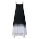 Vintage Gradient Color Pockets Straps High Low Plus Size Maxi Dress Vintage Gradient Color Pockets Straps High Low Plus Size Maxi Dress