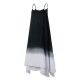 Vintage Gradient Color Pockets Straps High Low Plus Size Maxi Dress Vintage Gradient Color Pockets Straps High Low Plus Size Maxi Dress