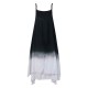 Vintage Gradient Color Pockets Straps High Low Plus Size Maxi Dress Vintage Gradient Color Pockets Straps High Low Plus Size Maxi Dress