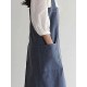 Vintage Japanese Cotton Linen Kitchen Aprons Dress with Pocket