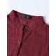 Vintage Plaid Button Short Sleeve Loose Plus Size Dress with Pockets Vintage Plaid Button Short Sleeve Loose Plus Size Dress with Pockets