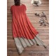 Vintage Pleated Patchwork Irregular Hem Plus Size Dress with Pockets Vintage Pleated Patchwork Irregular Hem Plus Size Dress with Pockets