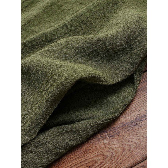 Vintage Pleated Patchwork Irregular Hem Plus Size Dress with Pockets Vintage Pleated Patchwork Irregular Hem Plus Size Dress with Pockets