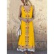 Women Bohemian Printed V-neck Sleeveless Tassels Dress