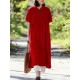 Women Casual A-line Short Sleeves Maxi Dress