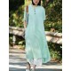 Women Casual A-line Short Sleeves Maxi Dress