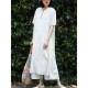 Women Casual A-line Short Sleeves Maxi Dress