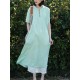 Women Casual A-line Short Sleeves Maxi Dress