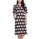 Women Casual Bohemian Loose O-neck Half Sleeve Summer Dress